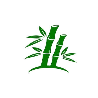 Bambus logo ikona szablon wektor