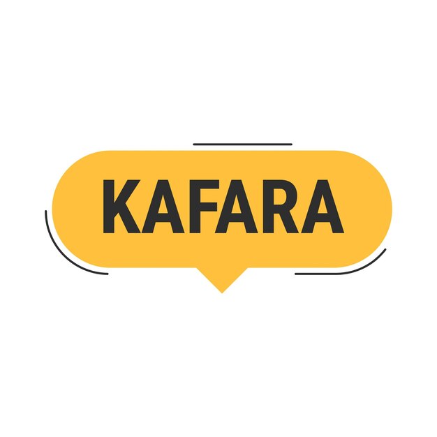 Baner informacyjny Kafara Orange Vector z informacjami na temat nadrabiania brakujących dni postu