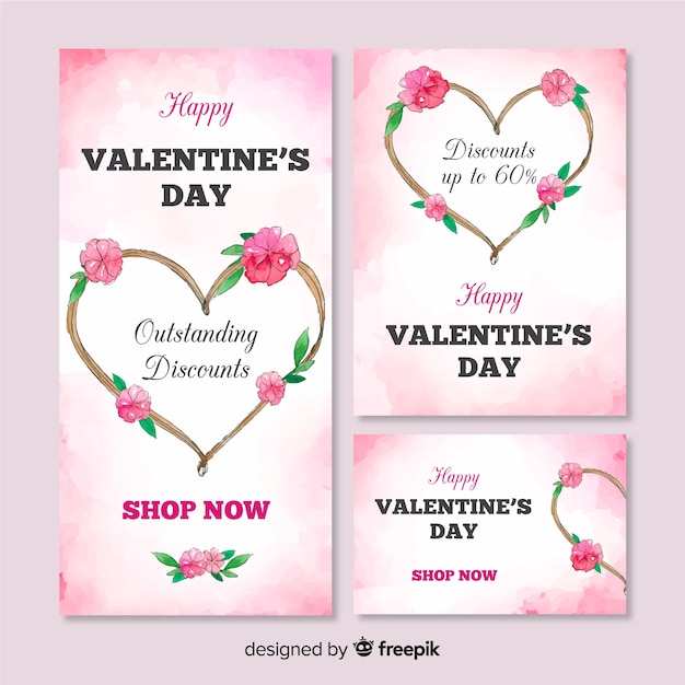 Baner Internetowy Sprzedaży Valentine's Day