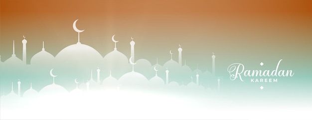 Baner meczetu ramadan kareem