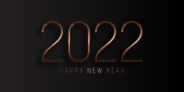 Baner Szczęśliwego Nowego Roku o minimalistycznym designie