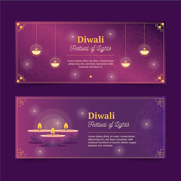 Bezpłatny wektor banery diwali