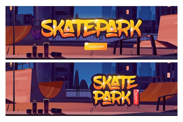 Banery subskrypcji skateparku