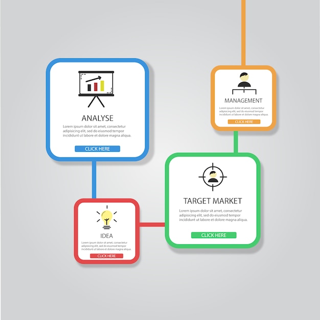 Barwne Infografika Szablon