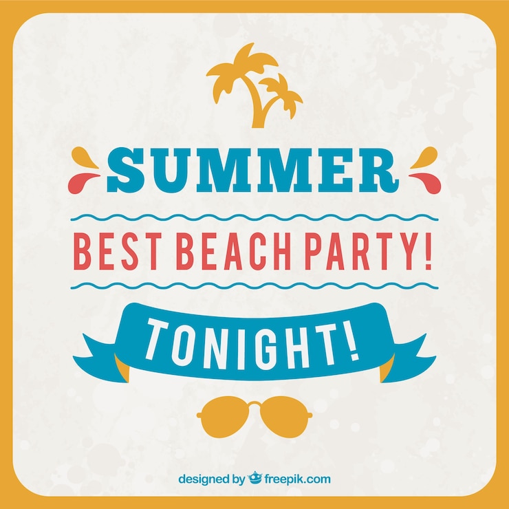 Bezpłatny plik Wektor beach party plakat