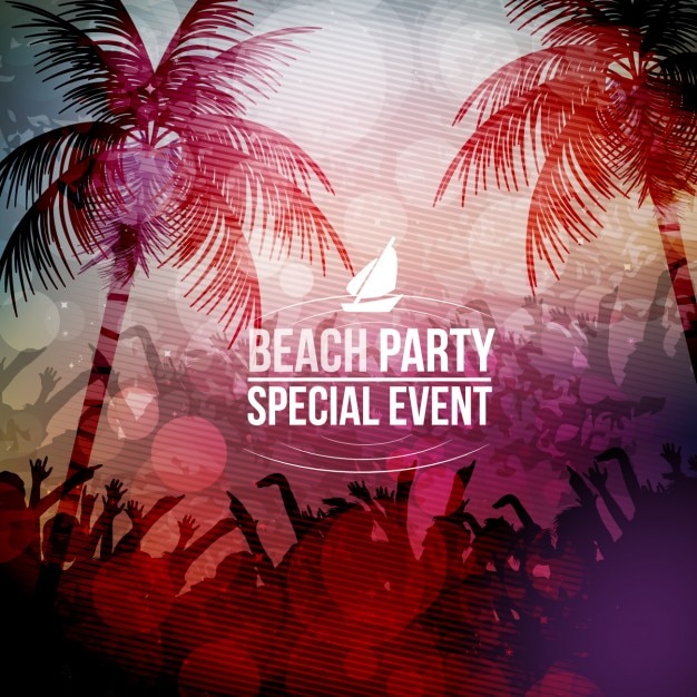 Bezpłatny plik Wektor beach party tle