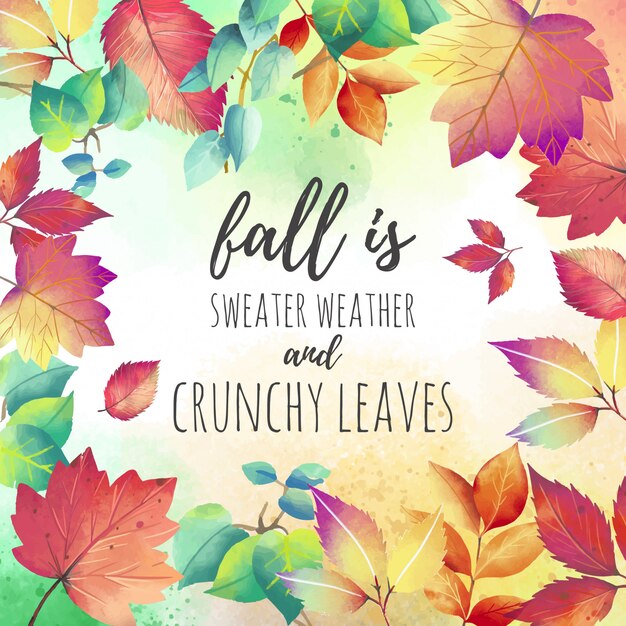 Beautiful Autumn Quote Background