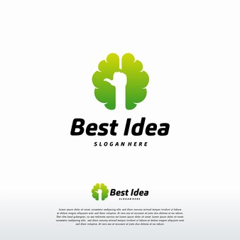 Best idea logo projektuje wektor koncepcji