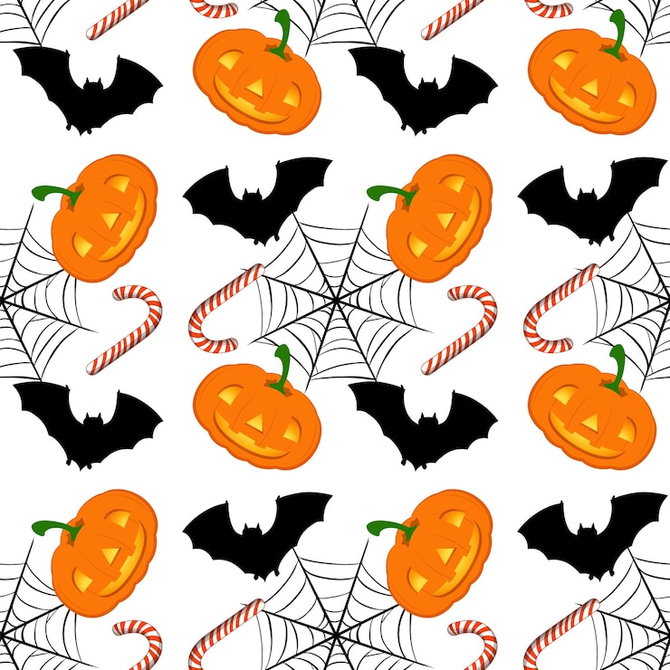 Bezpłatny plik Wektor bezszelestny wzór na temat halloween