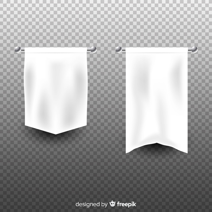 Bezpłatny plik Wektor biała tkanina transparent