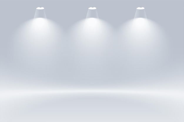 Bezpłatny wektor białe tło sceny z efektem światła ostrości