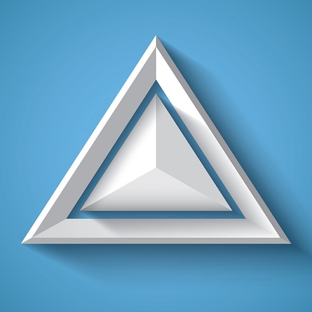 Biały realistyczne tło geometryczne z trójkąta