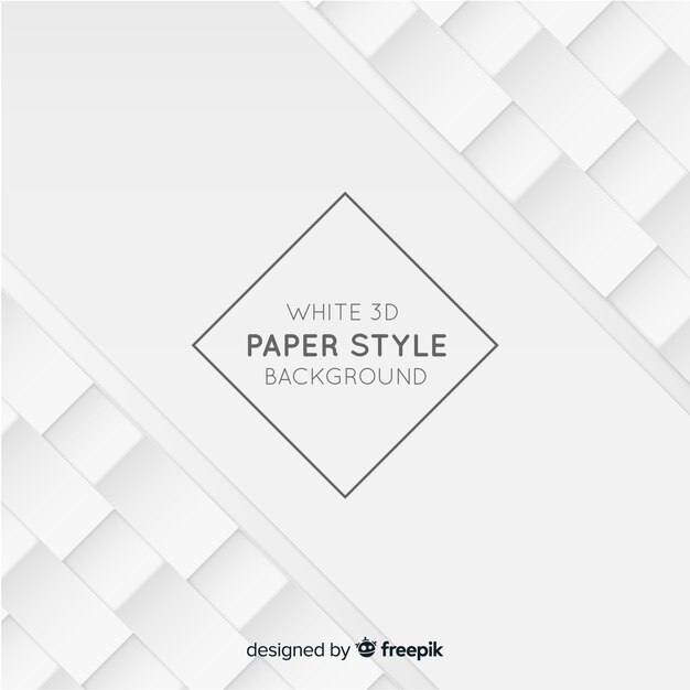 Biały tridimensional papieru stylu tło