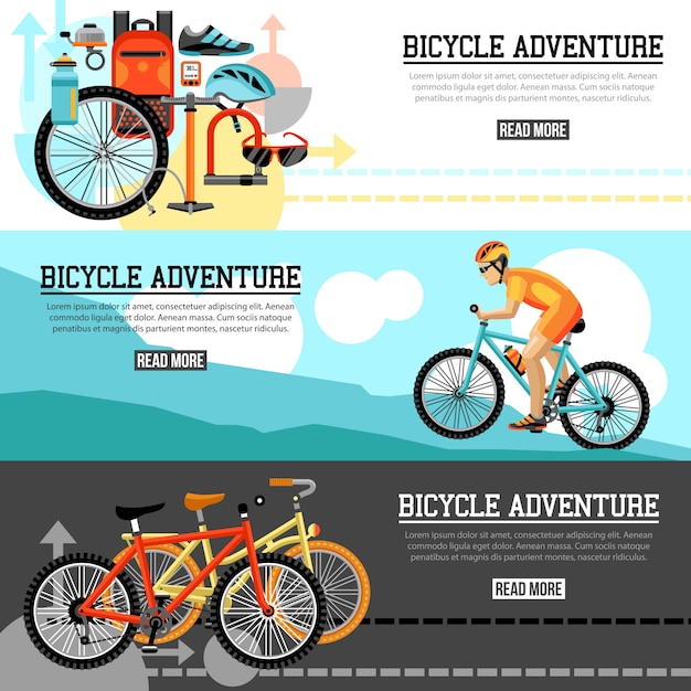 Biking Adventure Horizontal Banners