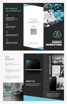 Biznes broszura szablon wektor dla firmy marketingowej