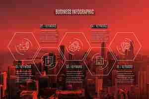 Bezpłatny wektor biznesowa infographic z fotografią