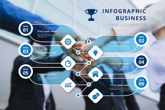 Biznesowa infographic z fotografią