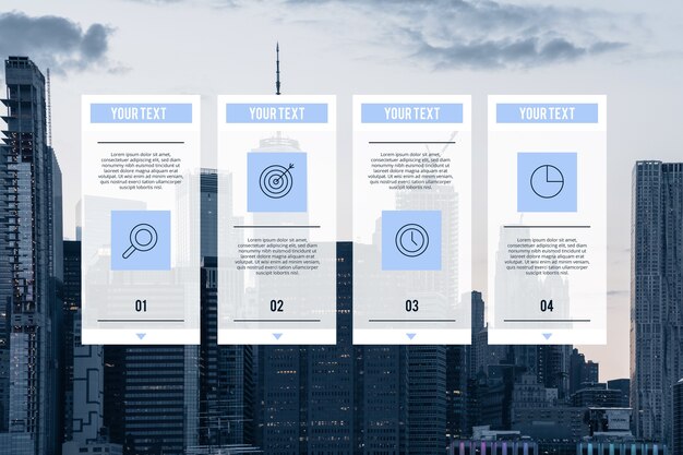 Bezpłatny wektor biznesowa infographic z fotografią