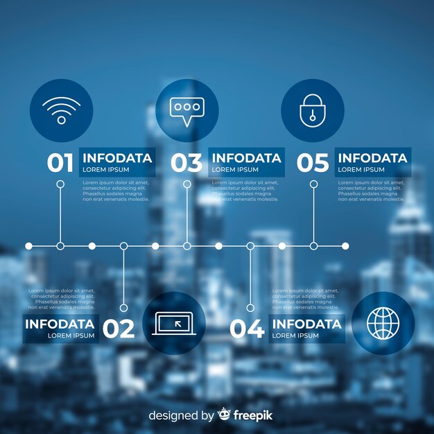 Biznesowa infographic z picturetemplate