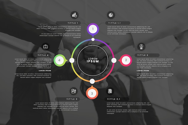 Biznesowa infographic z wizerunkiem