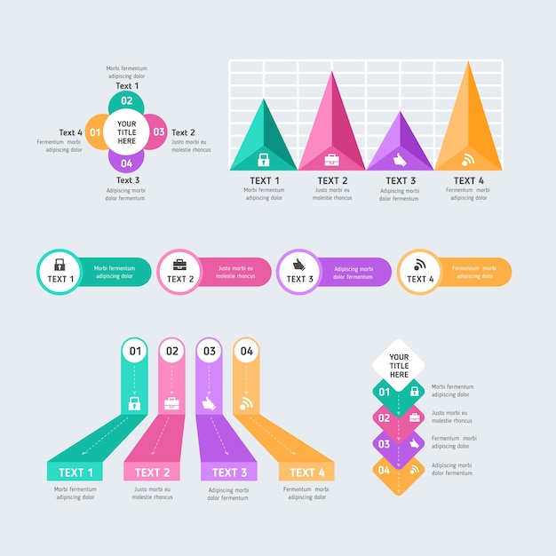 Biznesowe Infographic Elementy Płaska Konstrukcja