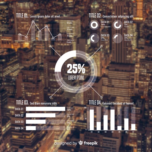 Biznesowy infographic szablon z fotografią