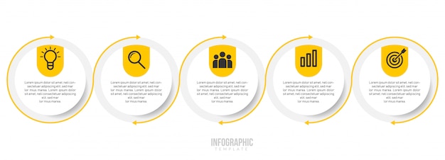 Biznesowy infographic szablon