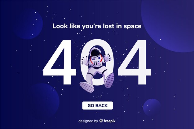 Błąd 404 koncepcja strony docelowej