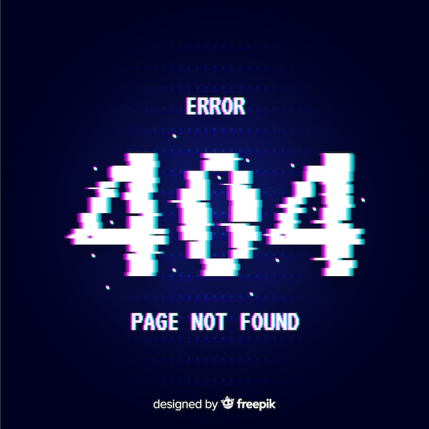 Błąd Glitch 404 Strony Tła