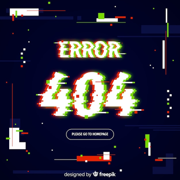 Błąd Glitch 404 Strony Tła