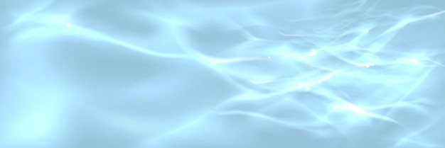 Bezpłatny wektor błękitna woda fala lekka powierzchnia nakładka tło 3d wyraźny wzór powierzchni oceanu z efektem odbicia tło turkusowa desaturowana tekstura ruch tętnienia słonecznej wody z błyszczącym załamaniem