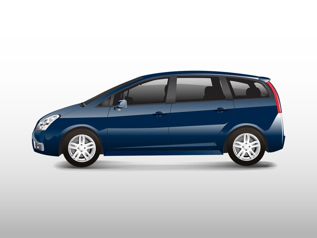 Błękitny MPV minivan samochodu wektor