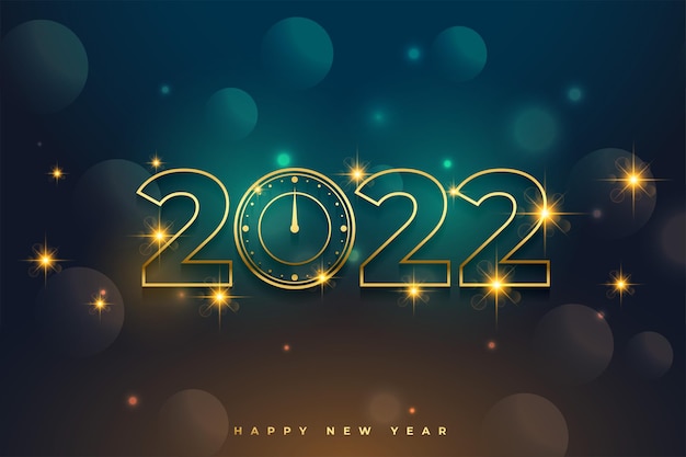 Błyszczące musujące szczęśliwego nowego roku 2022 w tle