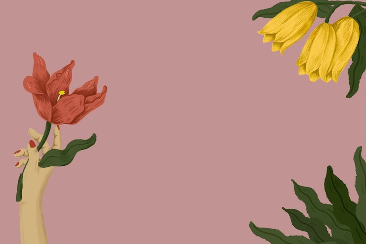 Bezpłatny plik Wektor botaniczna kobieta trzyma ilustrację kwiatową