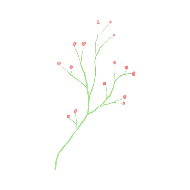 Bezpłatny wektor botaniczny liść doodle wildflower linia sztuki