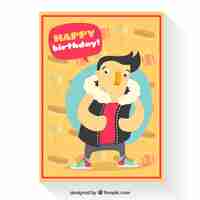 Bezpłatny wektor boy birthday card