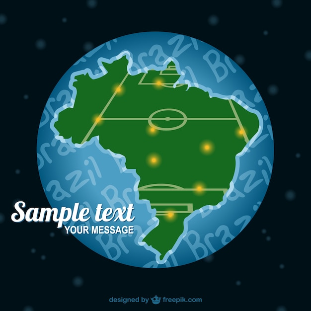 Bezpłatny wektor brazylia map wektorowych boisko