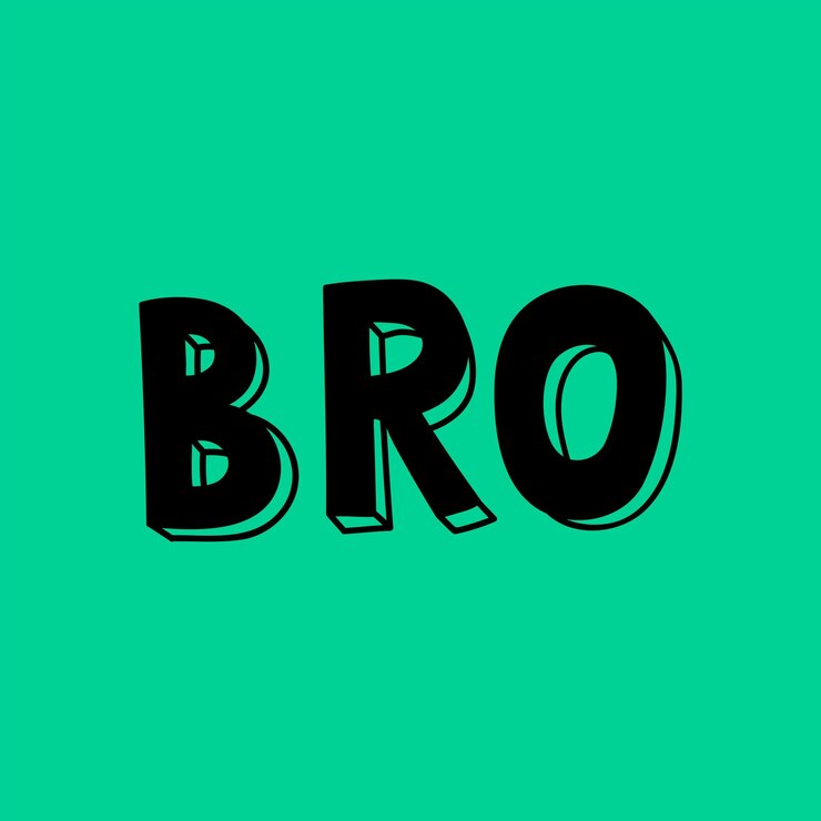 Bezpłatny plik Wektor bro komiks 3d pogrubiony styl liternictwo typografii