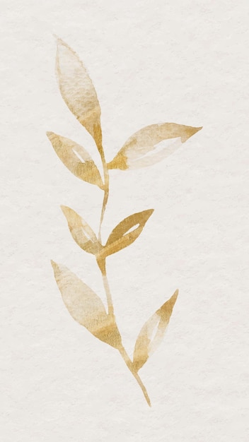 Brokatowy element projektu złoty liść wektor