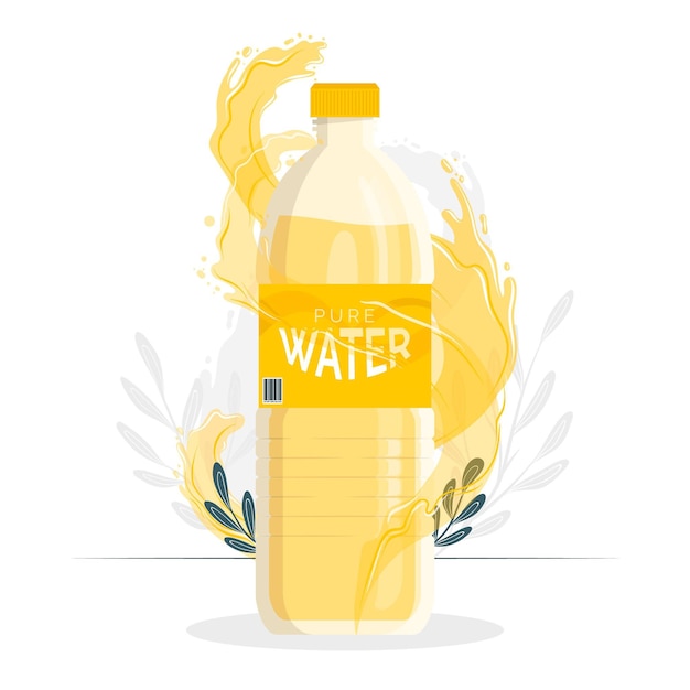 Butelka wody ilustracja koncepcja
