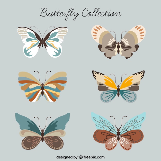 Bezpłatny wektor butterfly collection