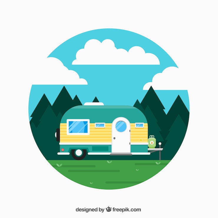 Bezpłatny plik Wektor caravan wakacje