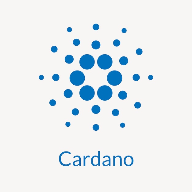 Bezpłatny wektor cardano blockchain kryptowaluta logo wektor koncepcja finansowania open-source