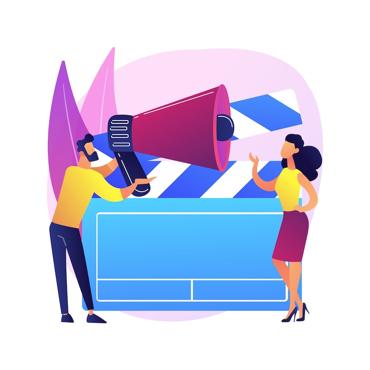Bezpłatny plik Wektor casting call streszczenie ilustracja koncepcja. otwarte nabór modelek, kręcenia reklam, casting zdjęć i wideo, prośba agencji modelek, przesłuchanie do reklamy marki.