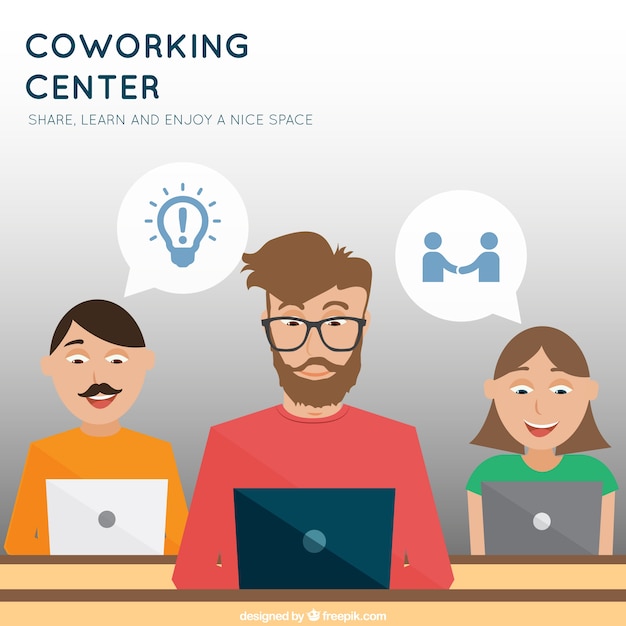 Bezpłatny wektor centrum coworking