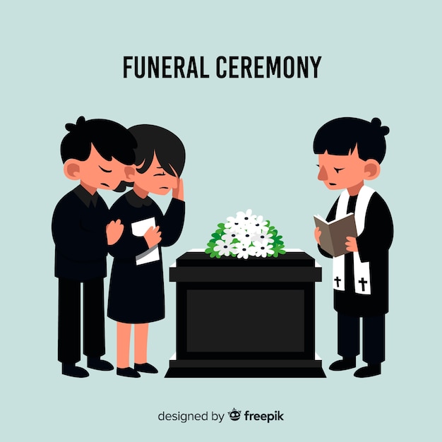 Bezpłatny wektor ceremonia pogrzebowa