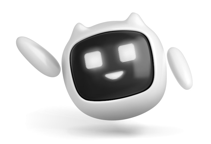 Bezpłatny plik Wektor chatbot izolowany na białym tle