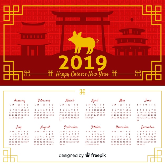 Chiński Kalendarz 2019