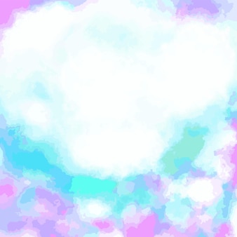 Chmura kolory akwareli. ilustracja wektorowa ręcznie rysowane plamy.