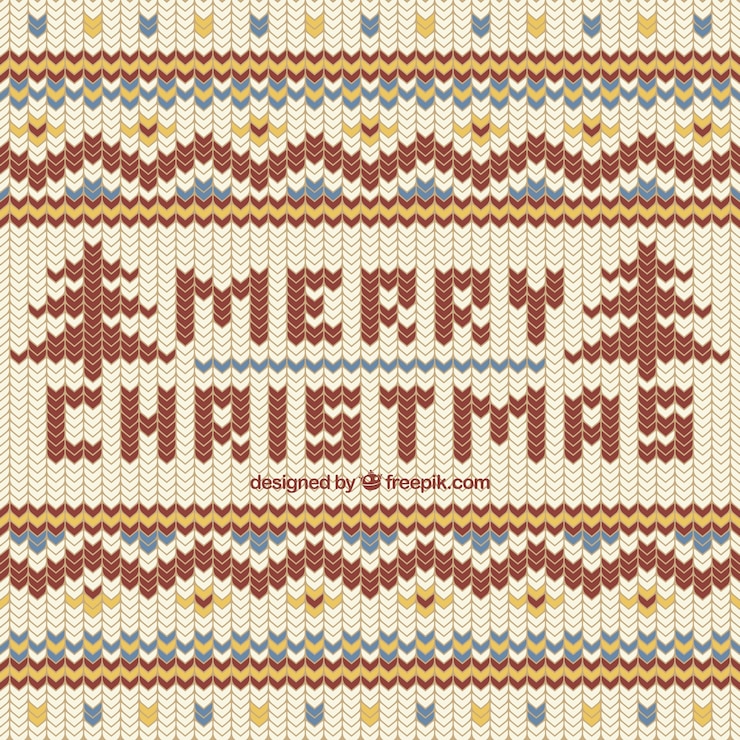 Bezpłatny plik Wektor christmas tła z wełny stylu